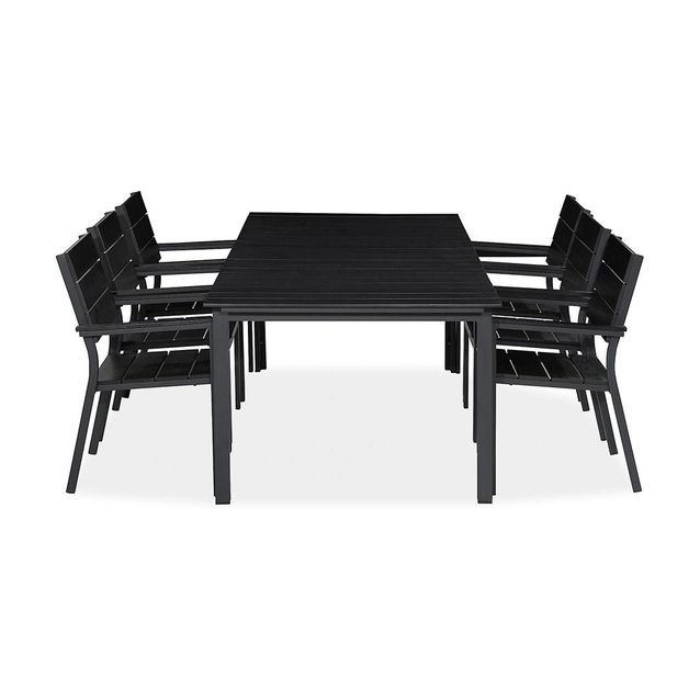 Ruokailuryhmä Tunis, 205x90 cm, 6 Tunis tuolia, eri värivaihtoehtoja (RR906)