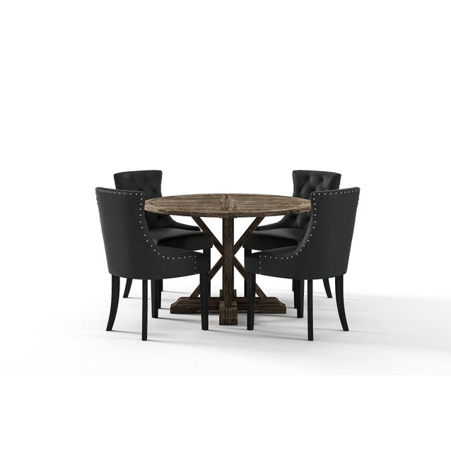 Ruokailuryhmä Yorkshire Premium, 120-160cm, 4 tuolia, eri tuoli-/värivaihtoehtoja (16RR4)