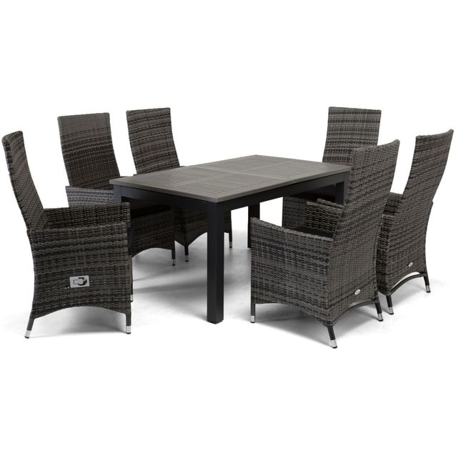 Ruokailuryhmä Raseborg 6 Lovisa tuolilla 152-210 cm