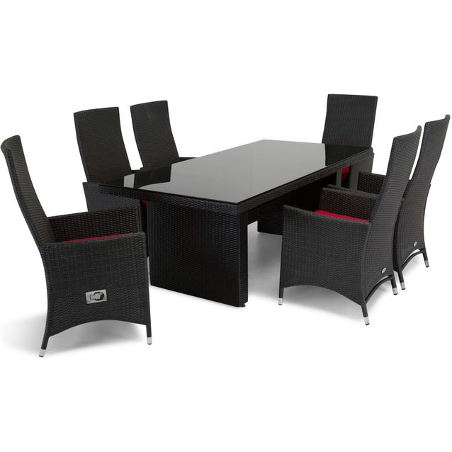 Ruokailuryhmä Tähtelä 6 Lovisa tuolilla musta 