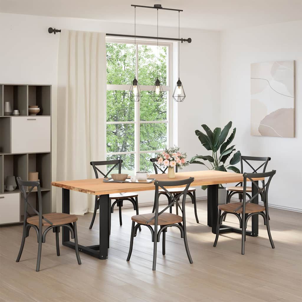 ruokapöydän jalat T-muotoiset 2 kpl 100x35x(72-73) cm teräs (13068)