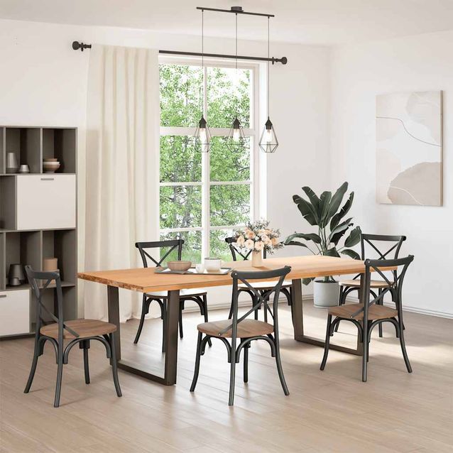 Ruokapöydän jalat V-muoto 2 kpl Antrasiitti 100x(72-73,3) cm (12658)