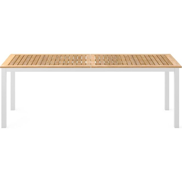 Ruokapöytä Las Vegas jatkettava 100x220-280 cm valkoinen-tiikki