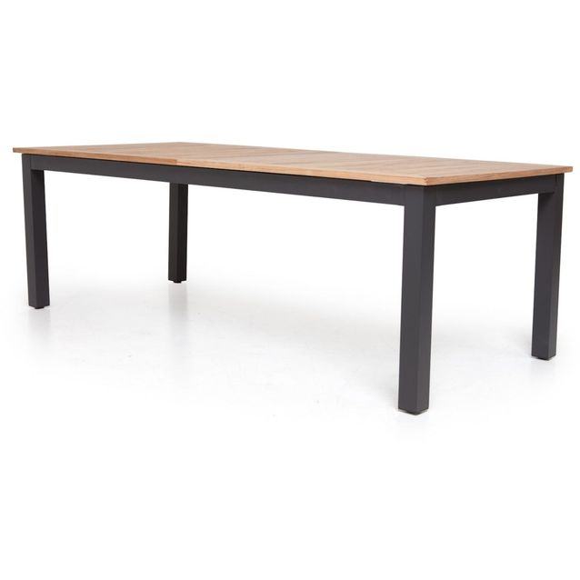 Ruokapöytä Las Vegas, jatkettava, 220/280x100cm, musta/tiikki