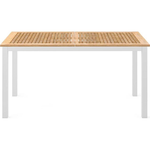 Ruokapöytä Las Vegas jatkettava 90x152-210 cm valkoinen-tiikki