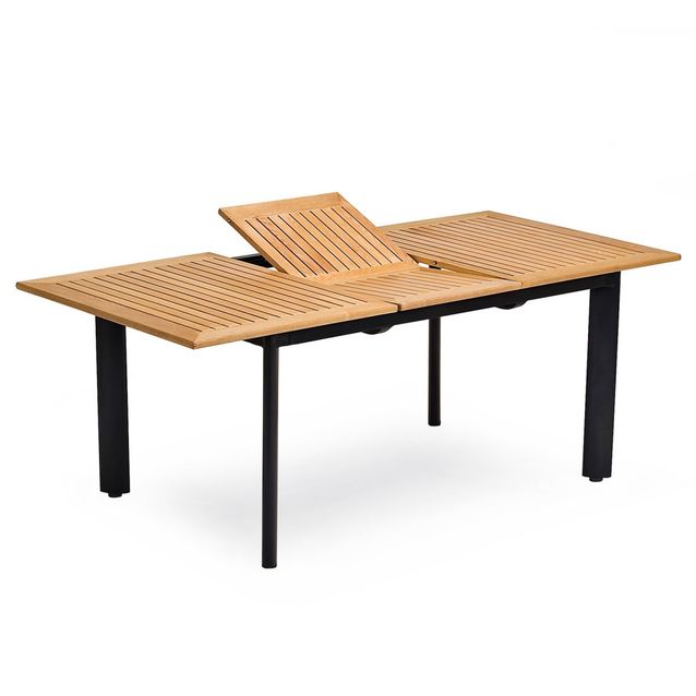 Ruokapöytä Nydala 90X150/200cm jatkettava musta/teak