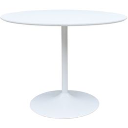 Ruokapöytä Tenstar Wilma Ø90cm valkoinen
