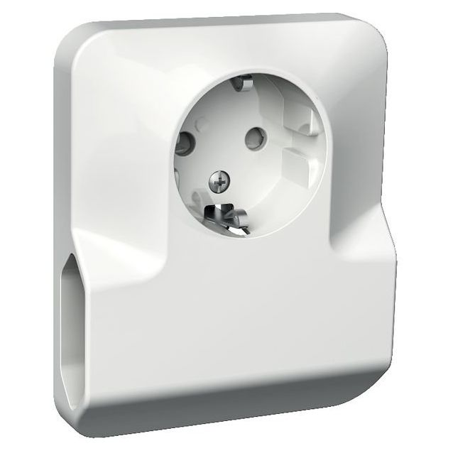 Kombipistorasia Schneider Electric Exxact, 3-osainen, 1x maadoitettu + 2x EURO, ruuviliitos, valkoinen