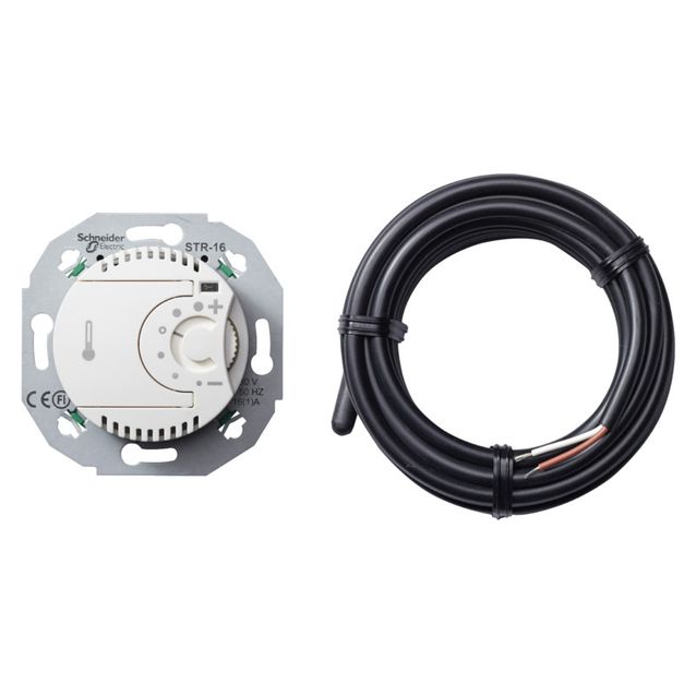 Lattiatermostaatti Schneider Electric Renova LTF 16A, valkoinen