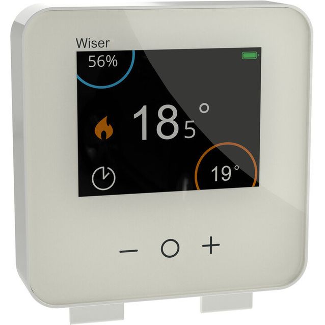 Huonetermostaatti Schneider Electric Wiser, Zigbee 3.0, paristokäyttöinen, valkoinen