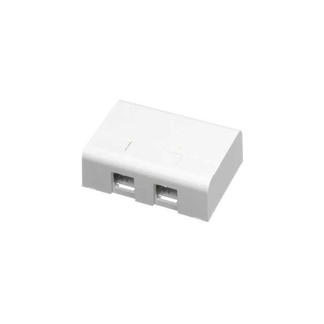 Datarasia Schneider Electric Actassi 2xRJ45, pinta-asennus, valkoinen