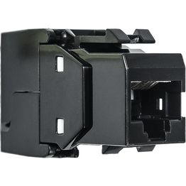 Verkkoliitin Pistesarjat Cat6 RJ45 UTP Keystone, musta