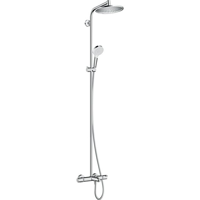 Sadesuihkusetti Hansgrohe Crometta S Showerpipe 240 1jet, termostaattihanalla ja juoksuputkella, v.2020