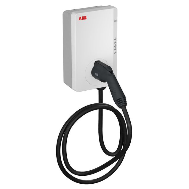 Sähköauton latauslaite ABB Terra AC-W11-G5-R-0 kiinteällä 5m type2 kaapelilla max. 11 kW (3x16A) RFID