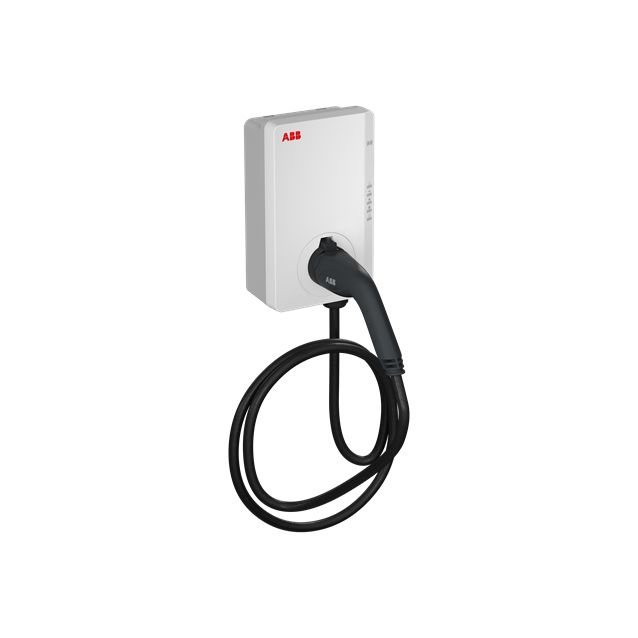 Sähköauton latauslaite ABB Terra AC W7-G5-R-0 kiinteällä 5m type2 kaapelilla max. 7 kW (1x32A) RFID