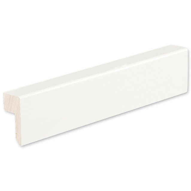 Jalkalista Kiille 20x42x3600 mm johtouralla valkoinen 8 kpl/pak