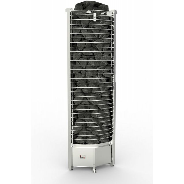 Sähkökiuas Sawo Corner Tower 6kW (5-8 m³) erillinen ohjauskeskus