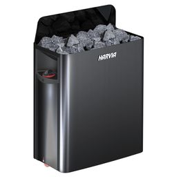 Sähkökiuas Harvia The Wall SW45 Black Steel 4,5 kW 3-6 m³ kiinteä ohjaus