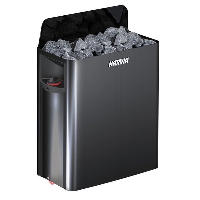 Sähkökiuas Harvia The Wall SW60 Black Steel 6 kW 5-8 m³ kiinteä ohjaus