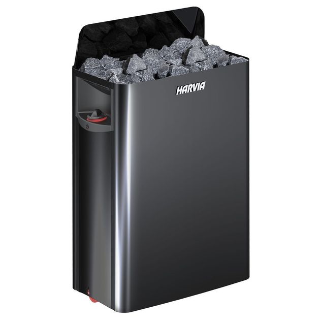 Sähkökiuas Harvia The Wall SW80 Black Steel 8 kW 7-12 m³ kiinteä ohjaus