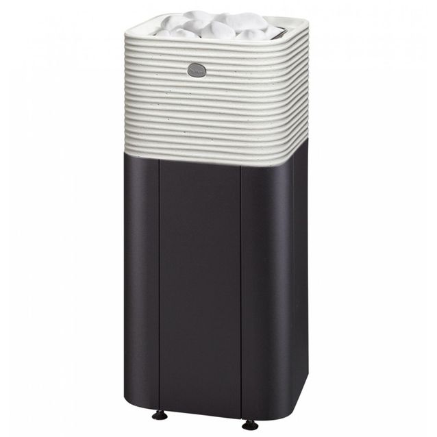 Sähkökiuas Huurre 90 integroitu 9,0 kW (8-13 m³) erillinen ohjauskeskus alukivi integroitu valkoinen