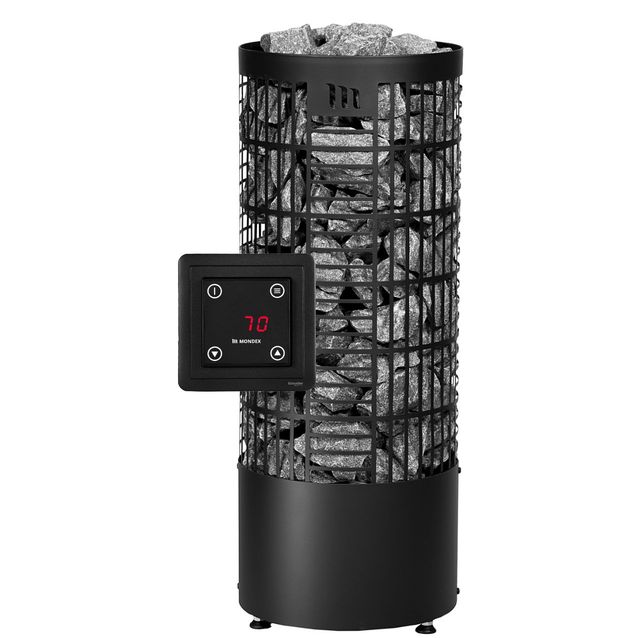 Sähkökiuas Mondex Tahko E2 6,6 kW 6-9 m³ erillinen ohjaus musta