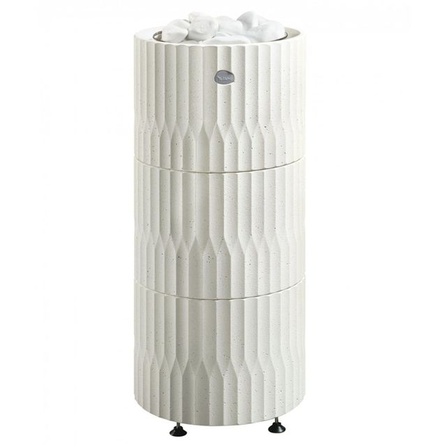 Sähkökiuas Riite 105 10,5 kW (9-15 m³) erillisellä ohjauskeskuksella valukivi valkoinen