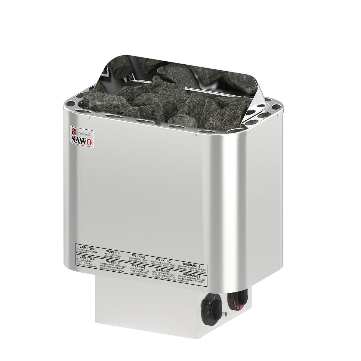 Sähkökiuas Sawo Nordex Classic 4,5 kW (3-6 m³) kiinteä ohjauskeskus