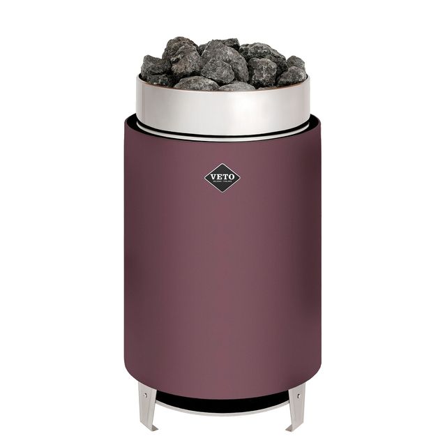 Sähkökiuas VETO SK10 10 kW 10-16 m³ kiinteä/erillinen ohjaus punainen