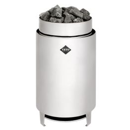 Sähkökiuas VETO SK12 12,5 kW 12-18 m³ erillinen ohjaus kiiltävä rosteri