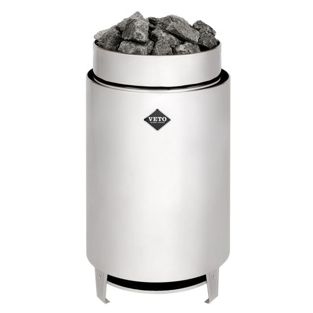 Sähkökiuas VETO SK15 15 kW 14-24 m³ erillinen ohjaus kiiltävä rosteri