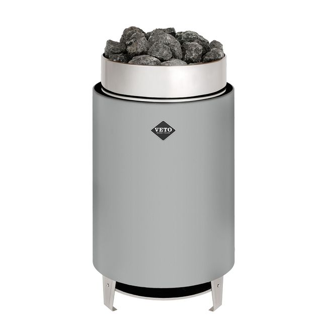 Sähkökiuas VETO SK7 6,6 kW 6-9 m³ kiinteä/erillinen ohjaus harmaa