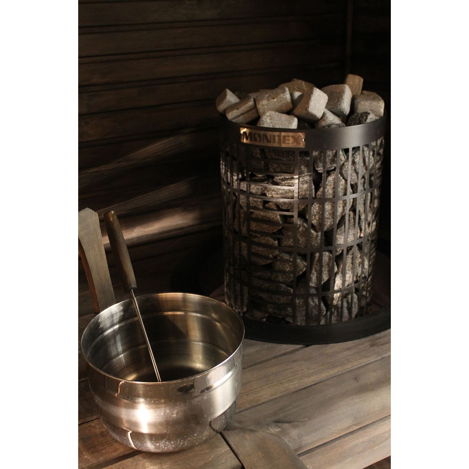 Sähkökiuas Mondex Tahko M 10,5 kW 12-22 m³ kiinteä ohjaus musta lisäkuva 2