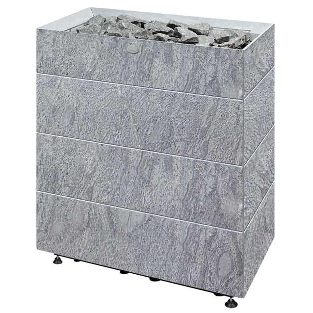 Sähkökiuas Tuisku XL 13,6 kW S1 (12-20m³) erillisellä ohjauskeskuksella, vuolukivi harjattu