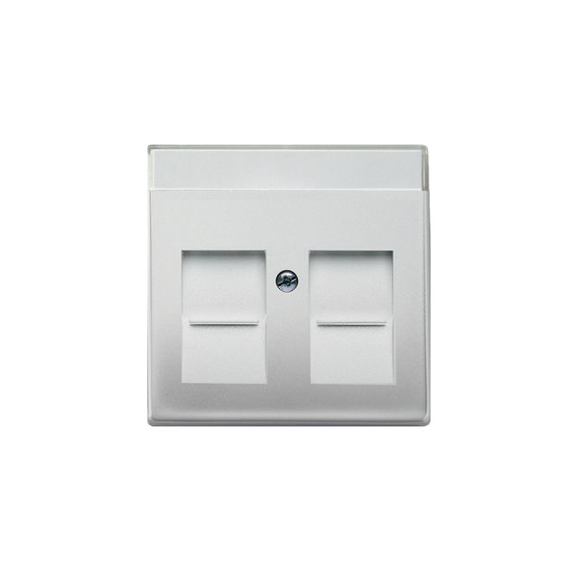 Keskiölevy Impressivo 2 x RJ45 liittimelle, pölyluukut, aito teräs