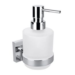 Saippua-annostelija Bemeta Beta seinään kiinnitettävä kromi/lasi