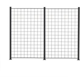 Säleikköpaneeli Hortus 2 kpl 150x100cm sis, tolpat musta