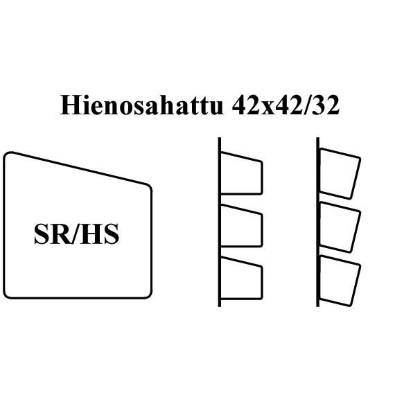 Rimoituksen profiili on asennustavasta riippuen joko suora tai kulmikas. 