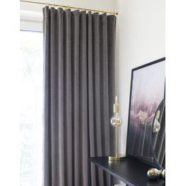 Samettiverho Hasta Ljuva tummanharmaa 134x250 cm