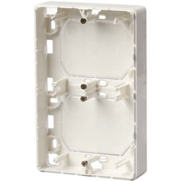 Saneerauskehys Jussi 2-osainen kaksoispistorasialle h=25mm valkoinen