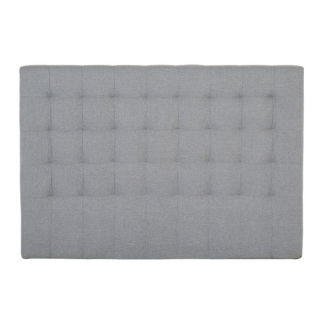 Sängynpääty Madeleine tikattu matala 125x180 cm harmaa