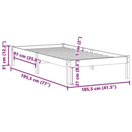 Sängynrunko täysi mänty, eri kokoja ja värejä (11908)