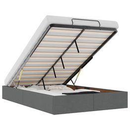 Sängynrunko Ottomaani ilman patjaa tummanharmaa kangas (10920)