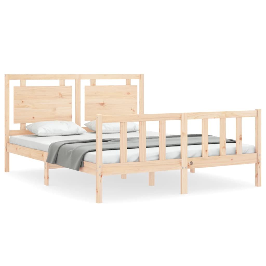 Sängynrunko päädyllä King Size täysi puu (92171)