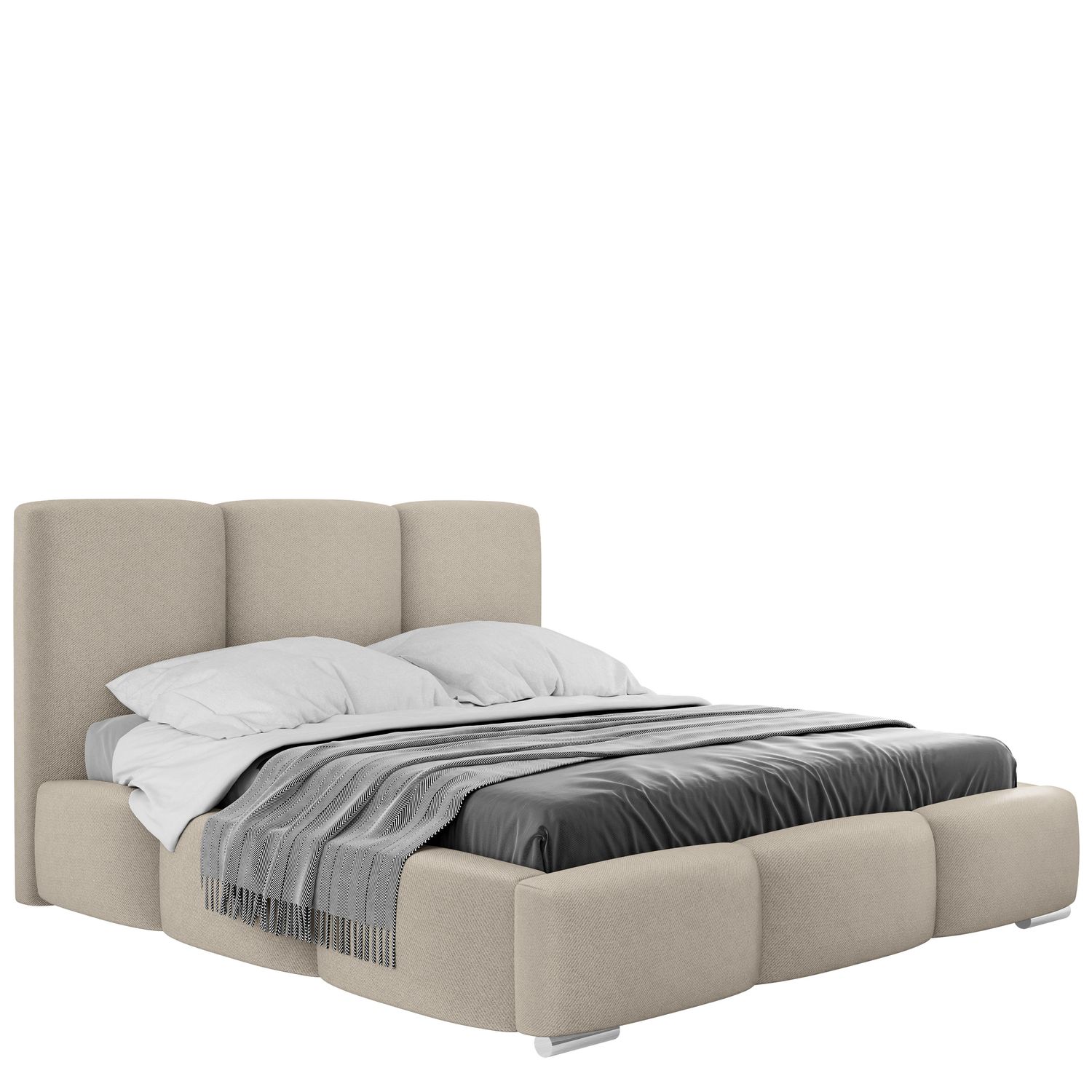 Sänky OLWERIA 140x200, beige (5644)