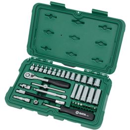 Räikkäsarja Sata 1/4" 36 osaa rasiassa