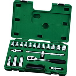 Hylsysarja Sata 1/2" 6-K 23 osaa rasiassa