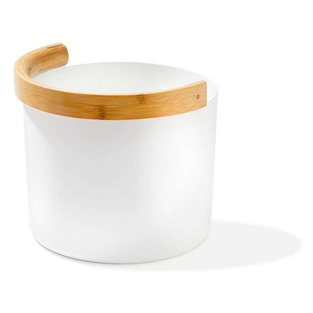 Saunakiulu 2 Kolo valkoinen alumiini bambu