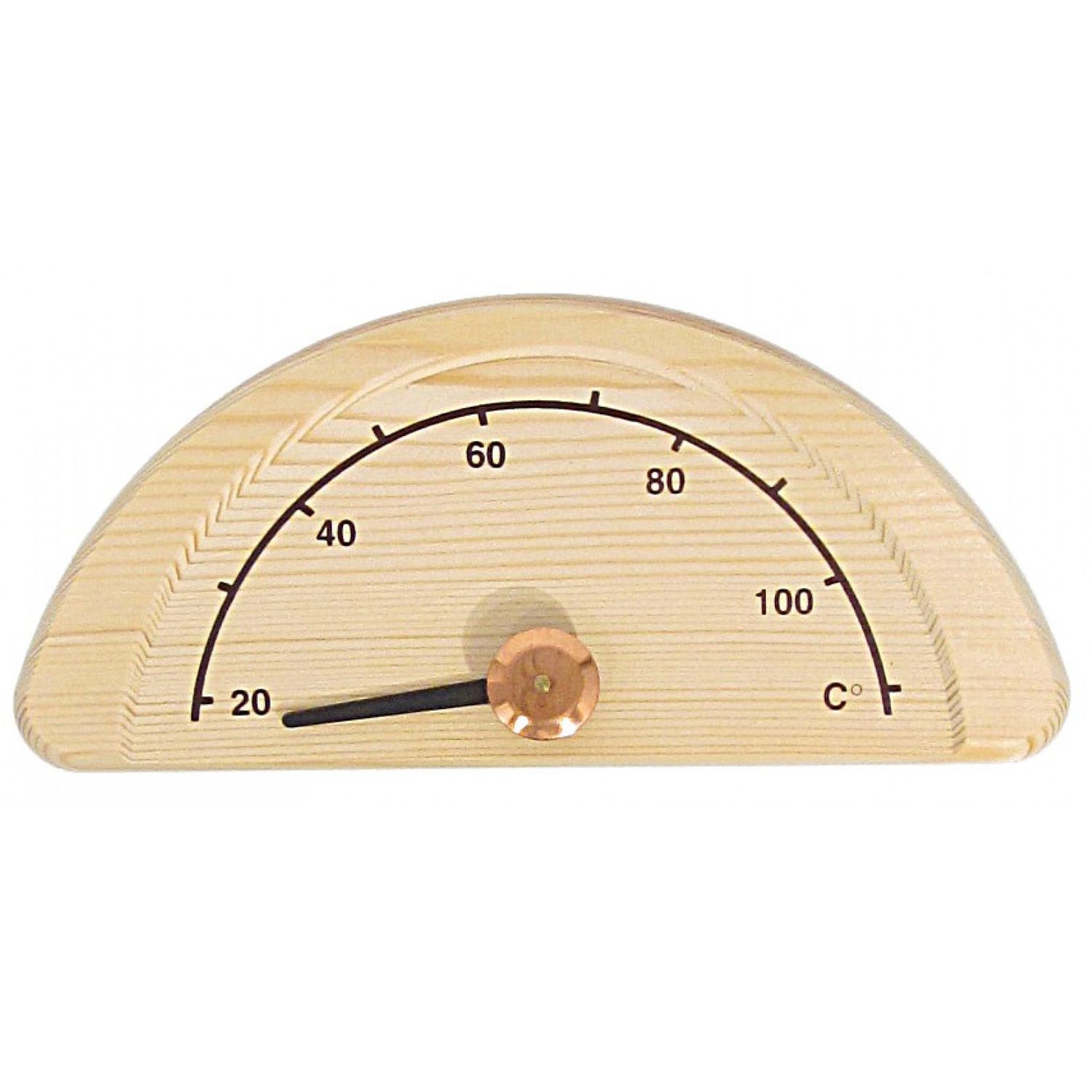 Saunamittari Pinetta kaareva puun värinen mäntyä