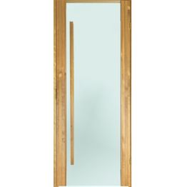 Saunan ovi Prosauna Sarastus 7x19 etsattu lasi lämpökäsitelty haapa